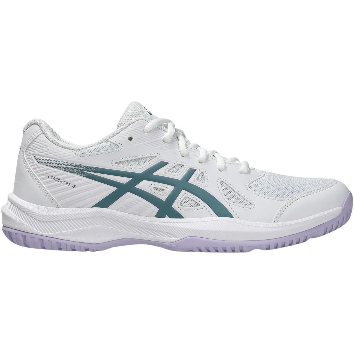 ASICS Upcourt 6 Indendørssko Dame WHITE/FOGGY TEAL