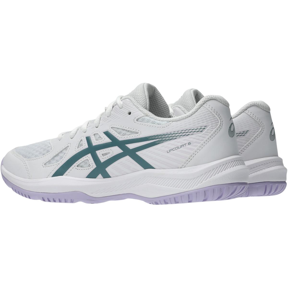 ASICS Upcourt 6 Indendørssko Dame WHITE/FOGGY TEAL