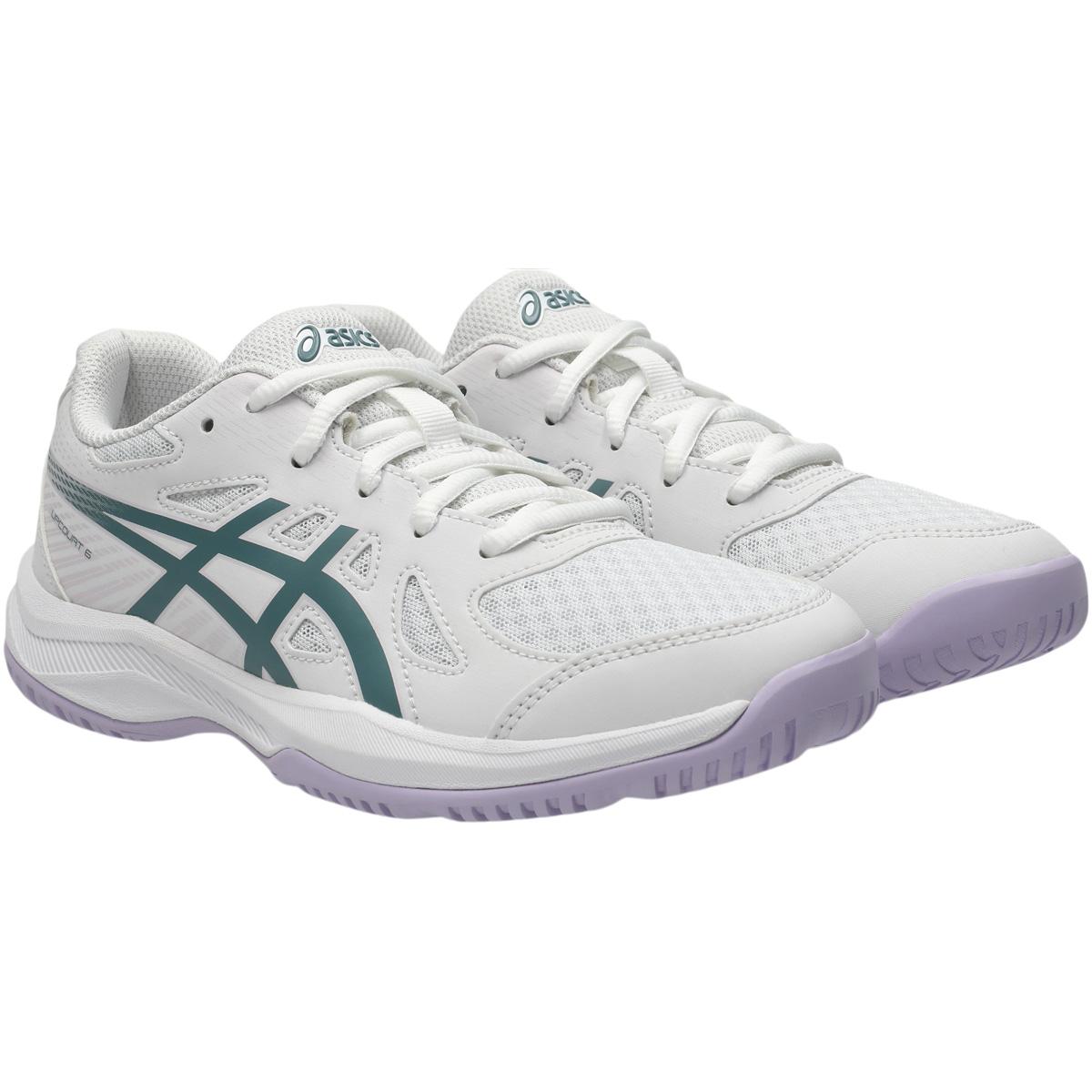 ASICS Upcourt 6 Indendørssko Børn WHITE/FOGGY TEAL
