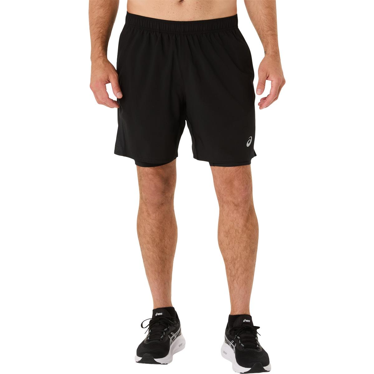 ASICS Core 2in1 7" Løpeshorts Herre BLACK/GRAPHITE GREY