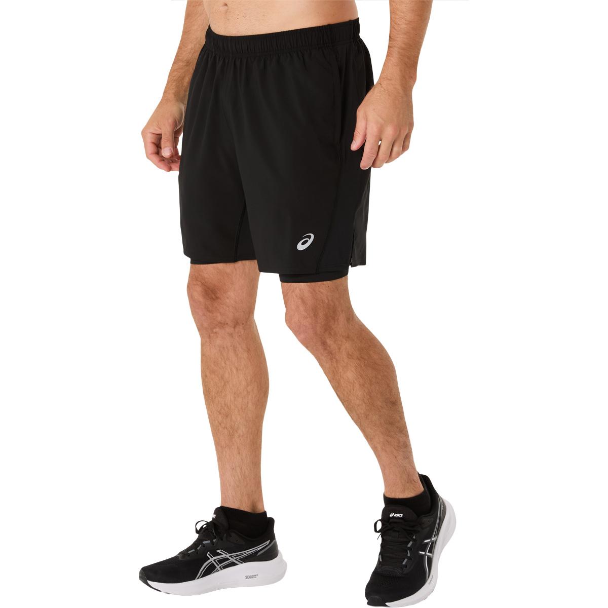 ASICS Core 2in1 7" Løpeshorts Herre BLACK/GRAPHITE GREY