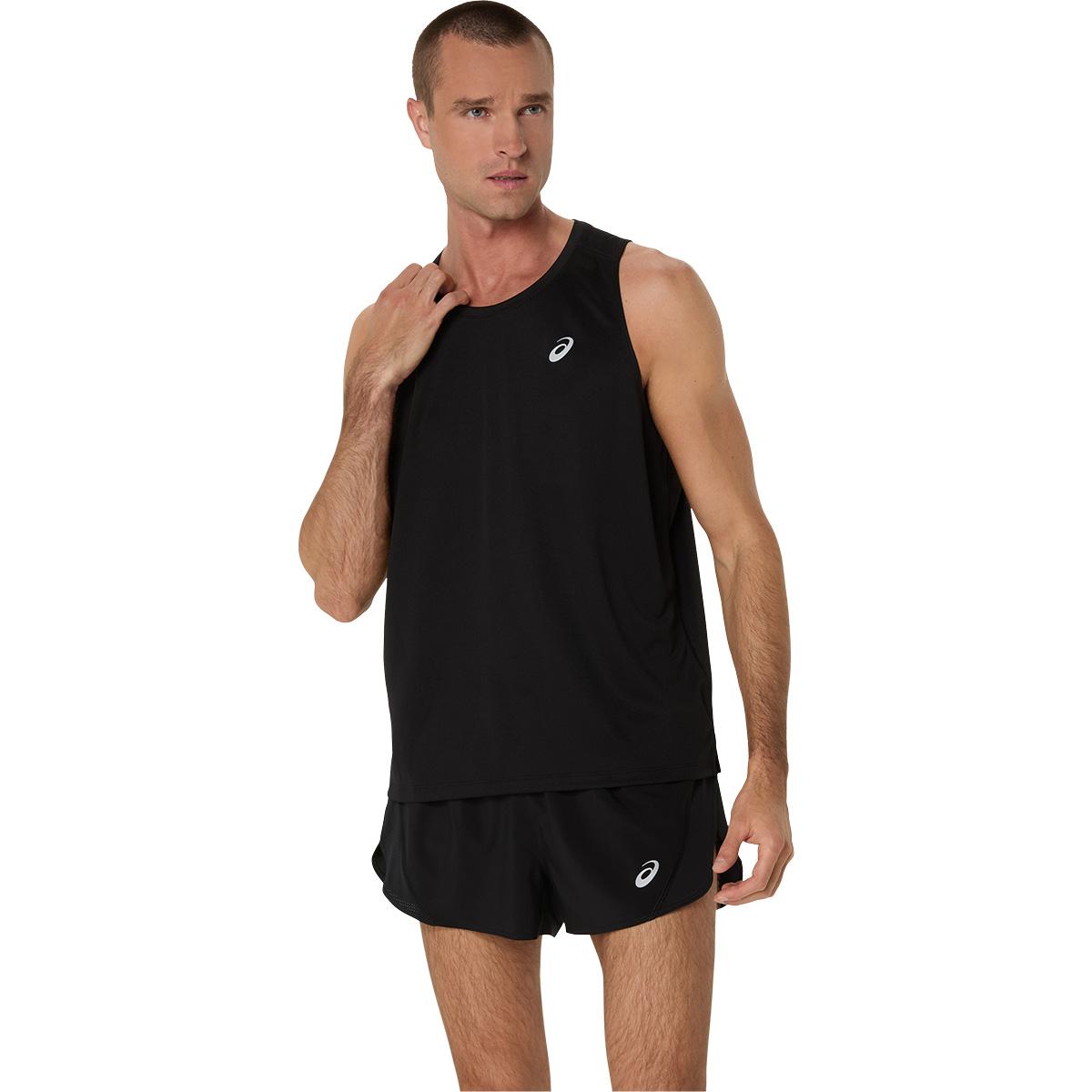 ASICS Core Løpetopp Herre BLACK/GRAPHITE GREY