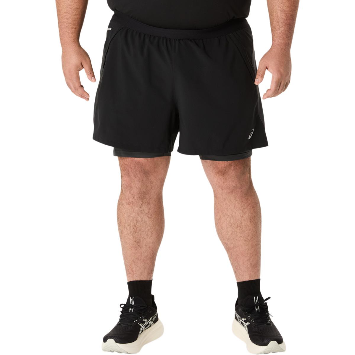 ASICS Road 2in1 5" Løpeshorts Herre BLACK/GRAPHITE GREY