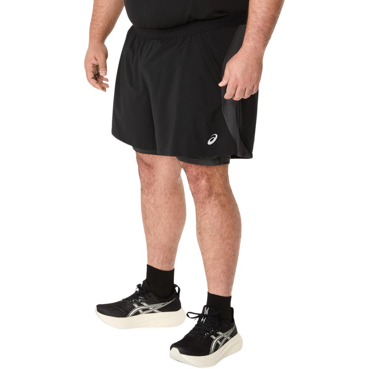 ASICS Road 2in1 5" Løpeshorts Herre BLACK/GRAPHITE GREY