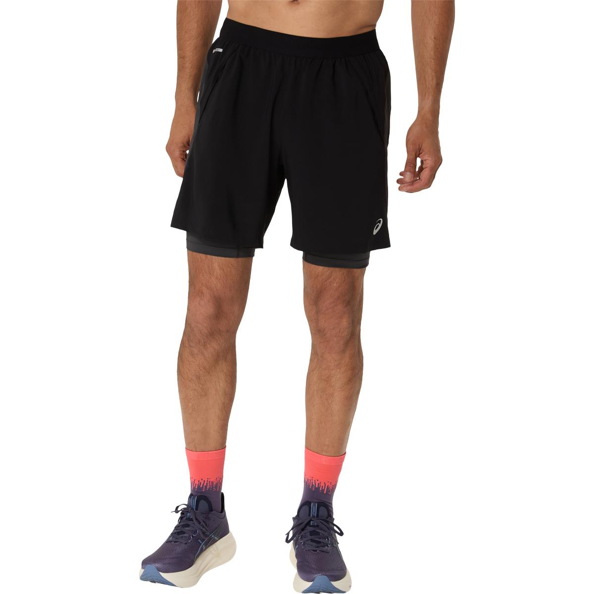 ASICS Road 2in1 7" Løpeshorts Herre PERFORMANCE BLACK/GRAPHITE GRE