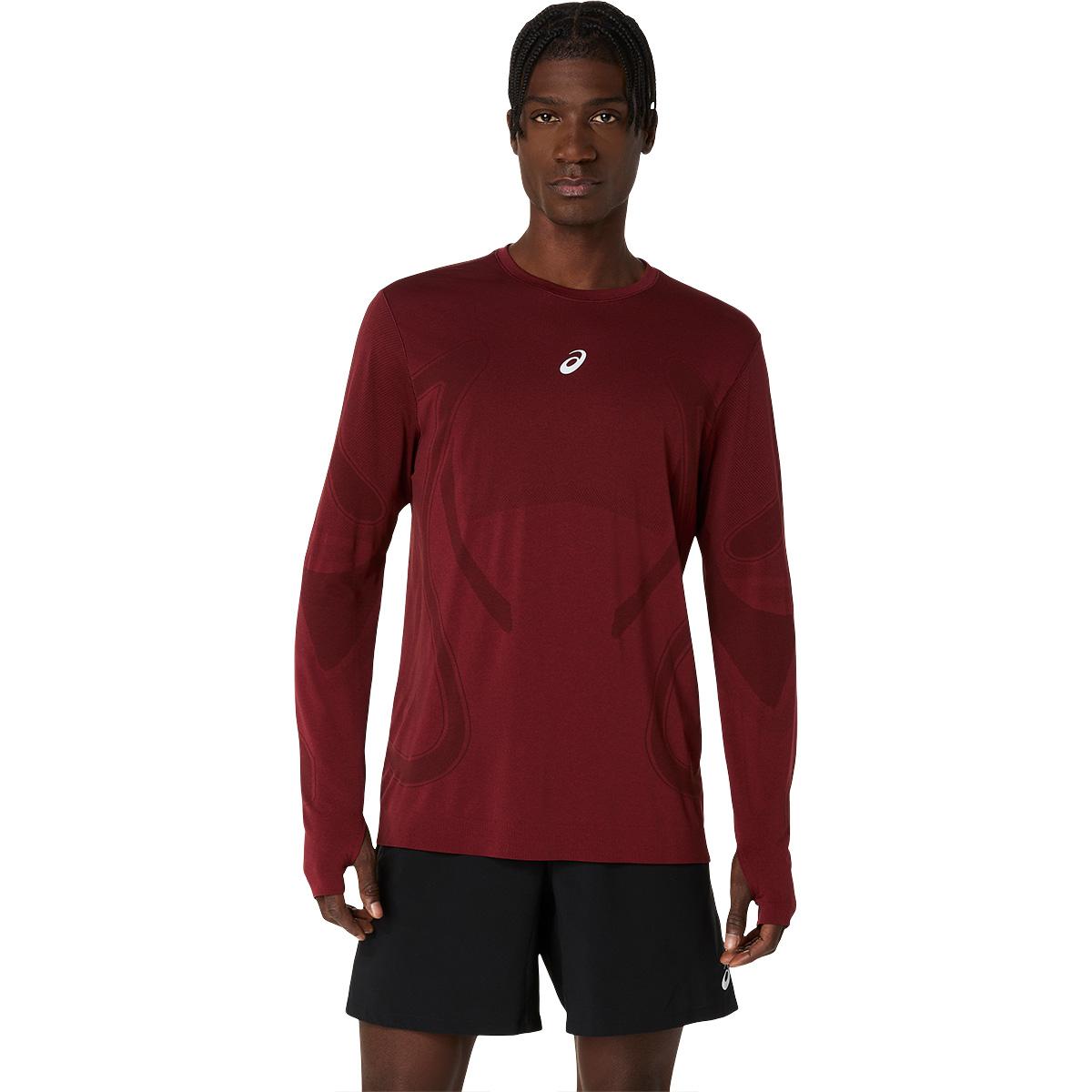 ASICS Road Seamless Langærmet Løbe T-shirt Herre Bordeaux