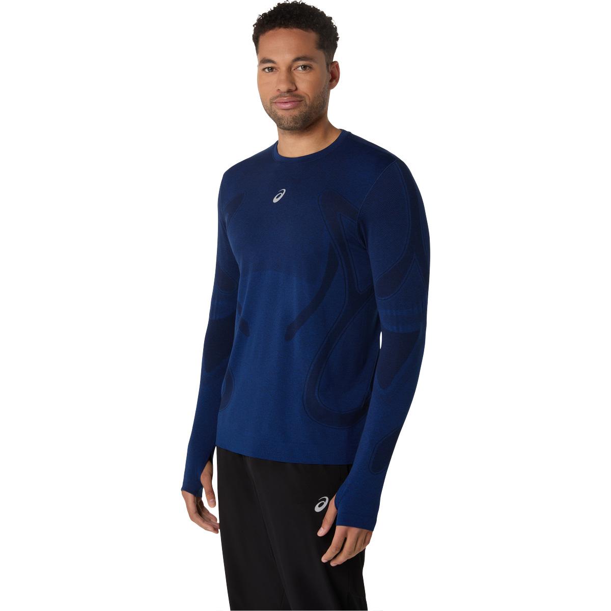 ASICS Road Seamless Langærmet Løbe T-shirt Herre Navy