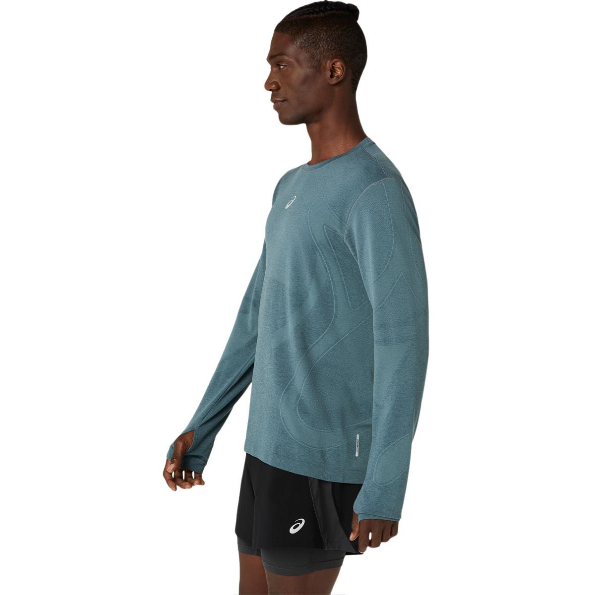 ASICS Road Seamless Langærmet Løbe T-shirt Herre FOGGY TEAL
