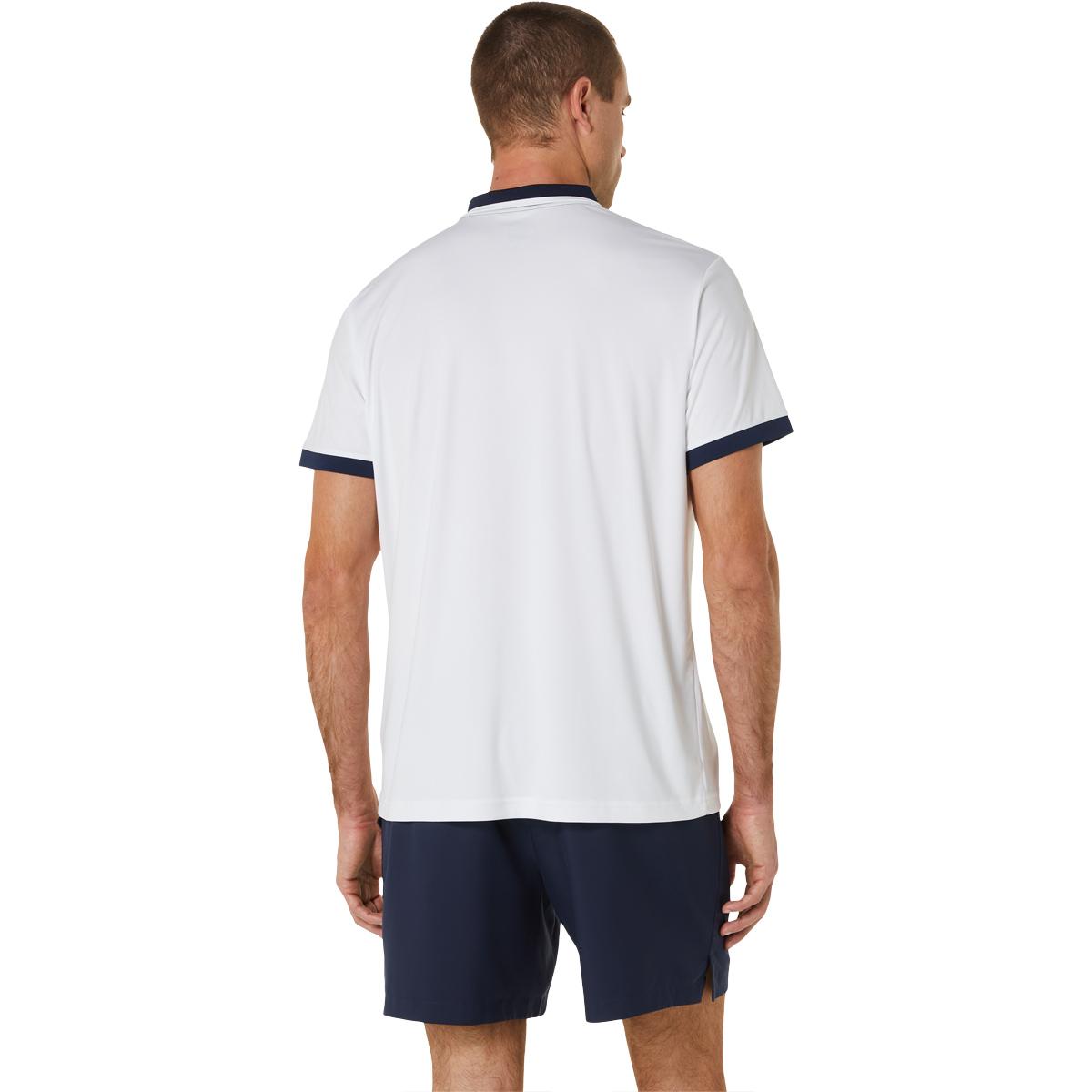 ASICS Court Tennis Polo T-skjorte Herre WHITE/BLACK