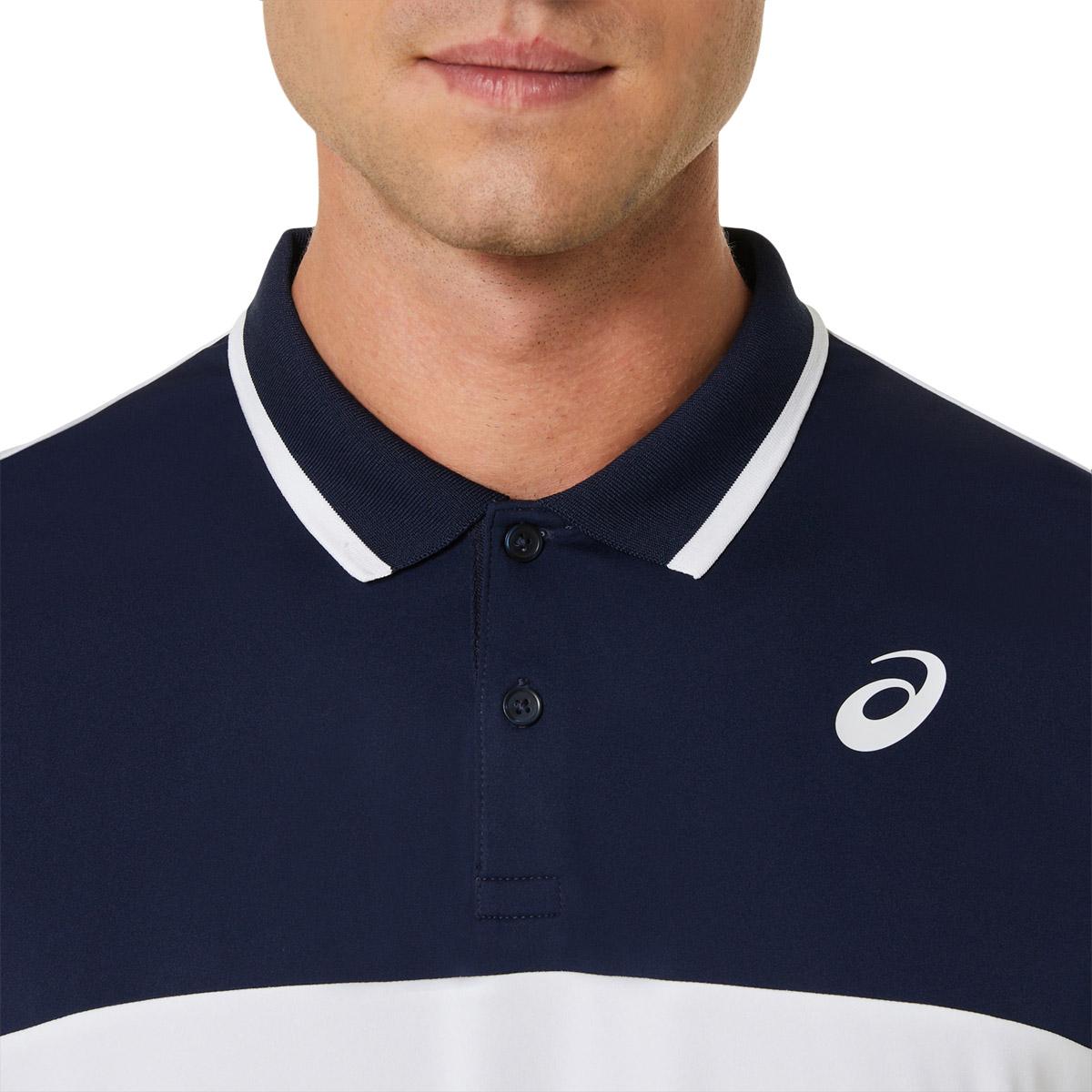 ASICS Court Tennis Polo T-skjorte Herre WHITE/BLACK