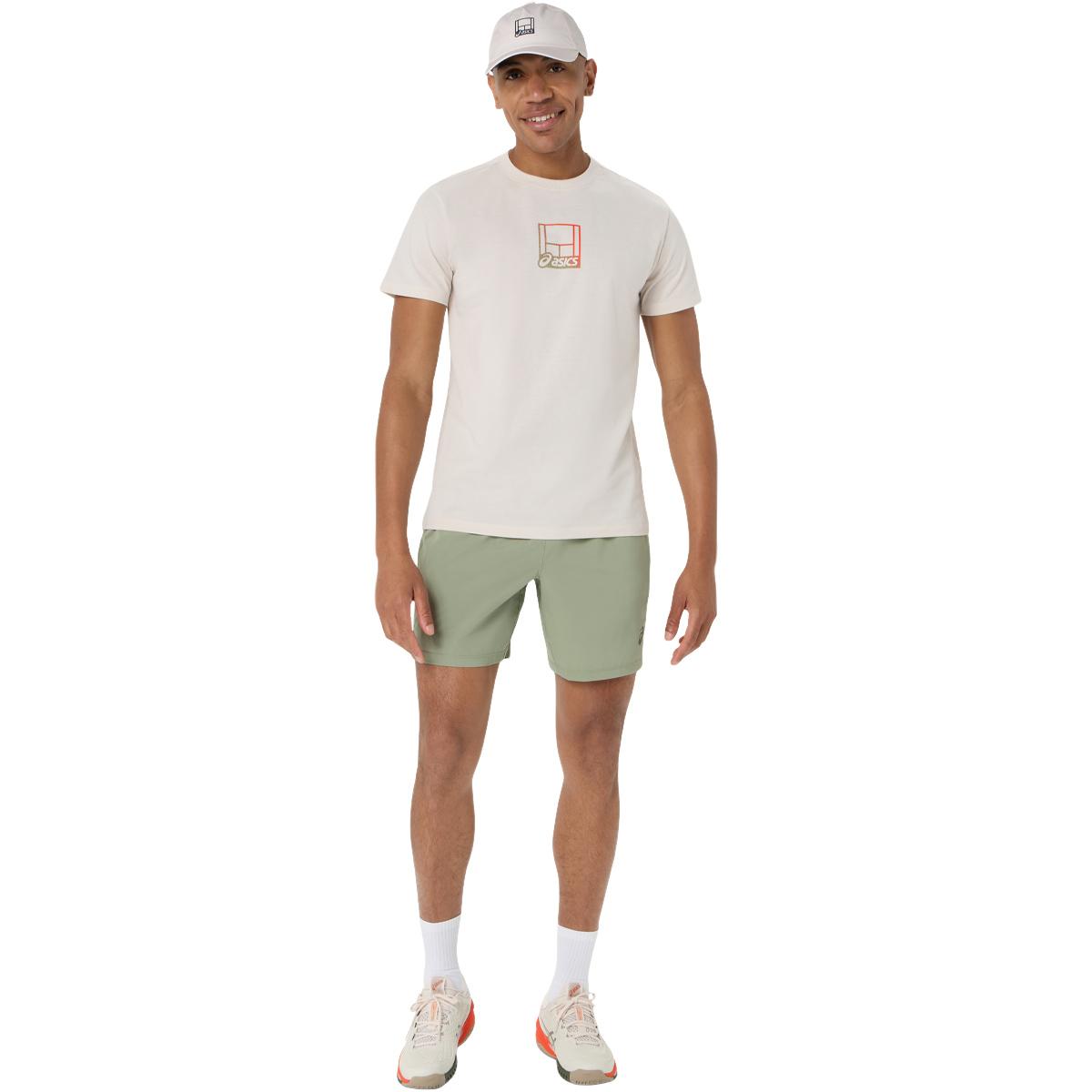 ASICS Court Core Graphic Tennis T-skjorte Herre SOFT OAT