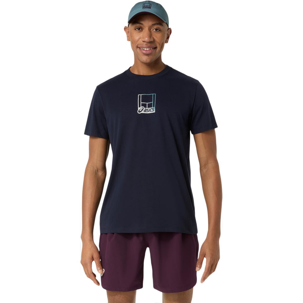 ASICS Court Core Graphic Tennis T-skjorte Herre MIDNIGHT