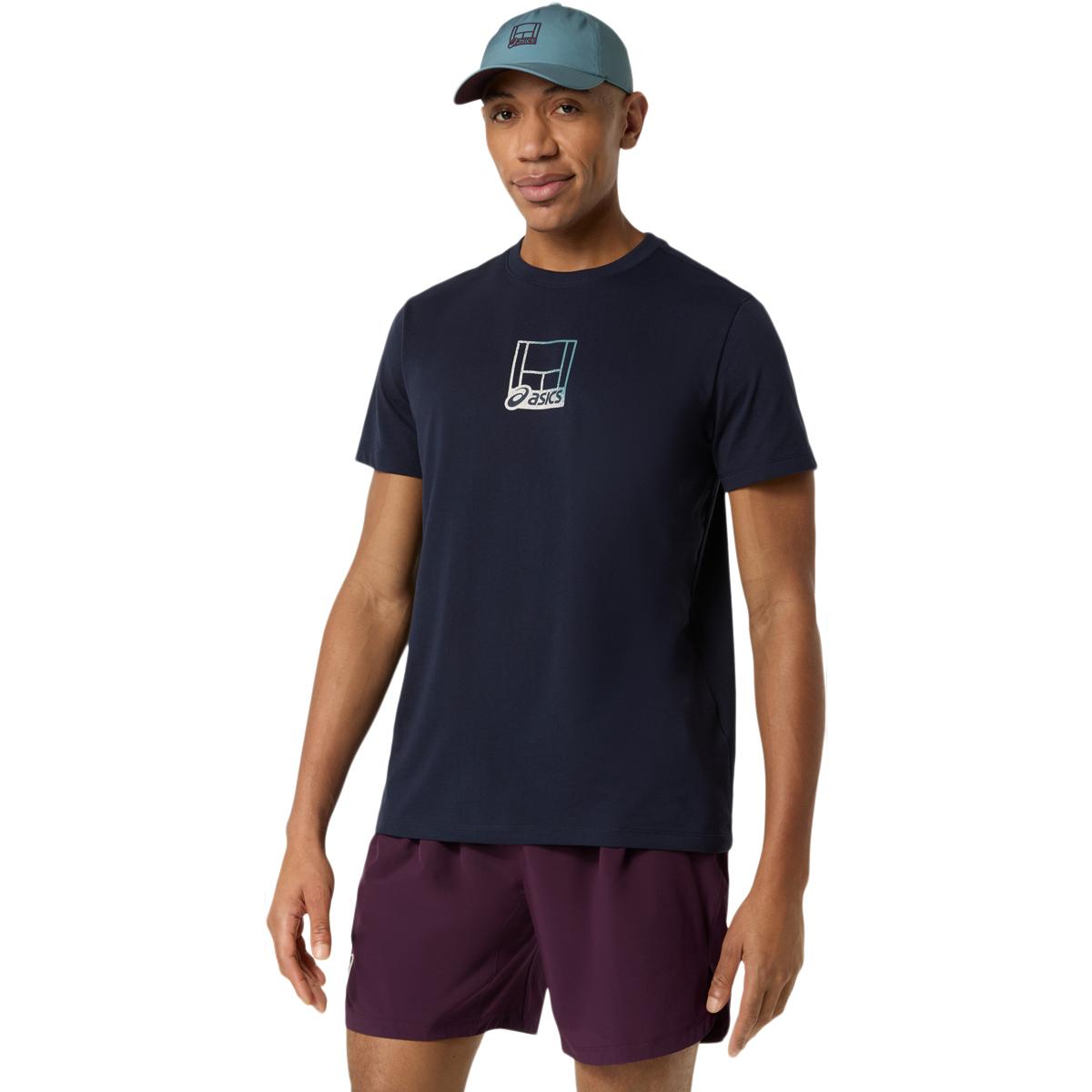 ASICS Court Core Graphic Tennis T-skjorte Herre MIDNIGHT