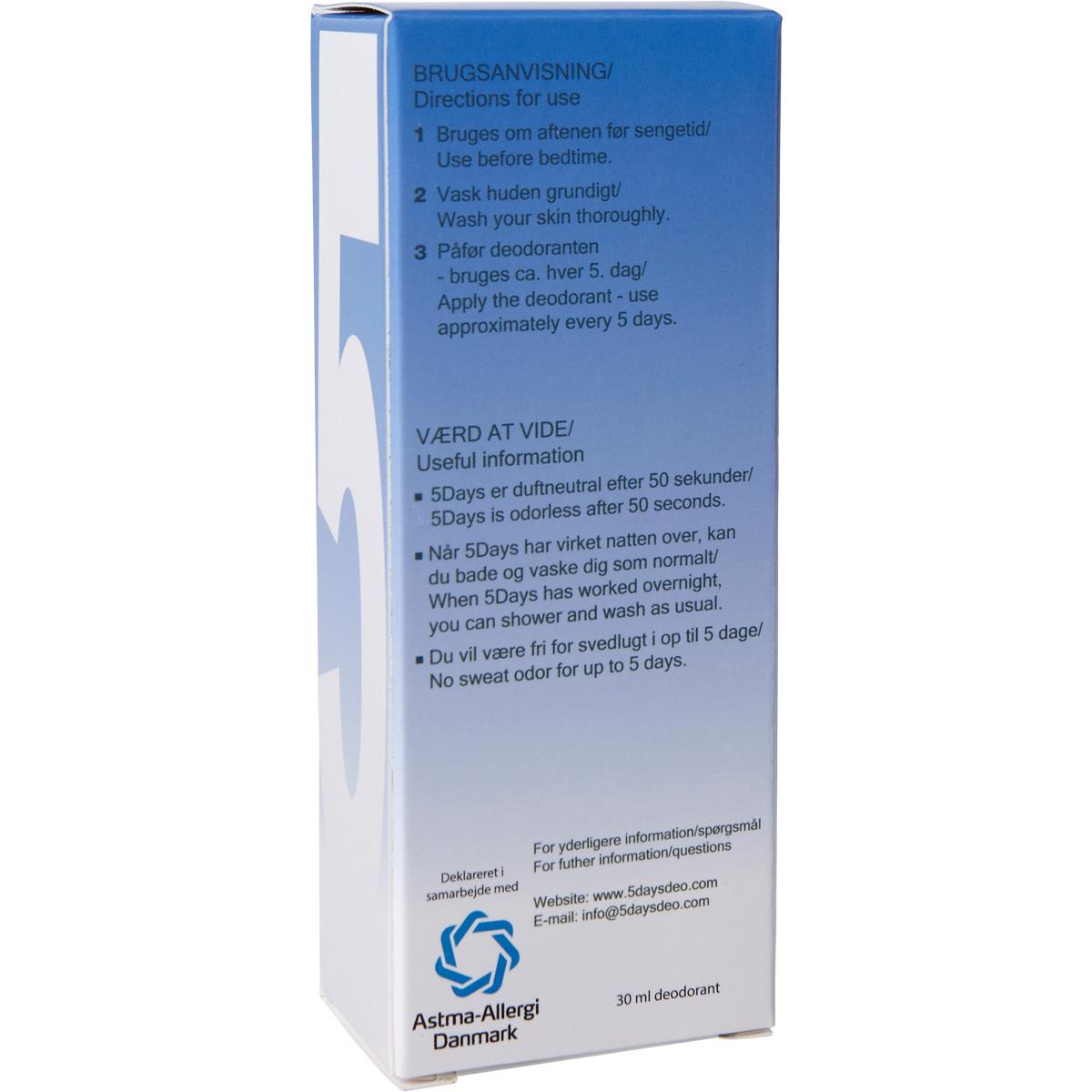 Safety5 5Days Deodorant Men