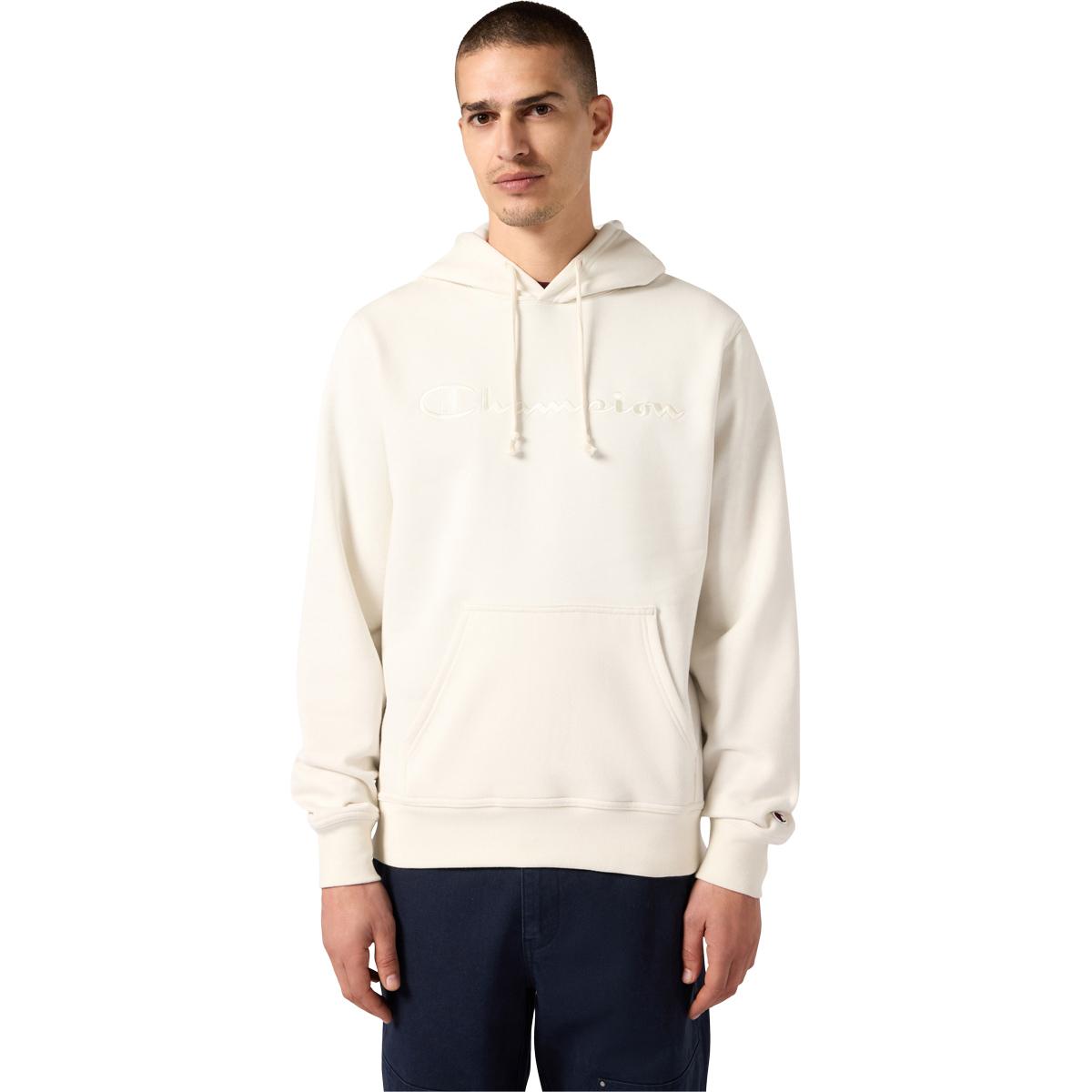 Champion Tonal Big Logo Hettegenser Herre White