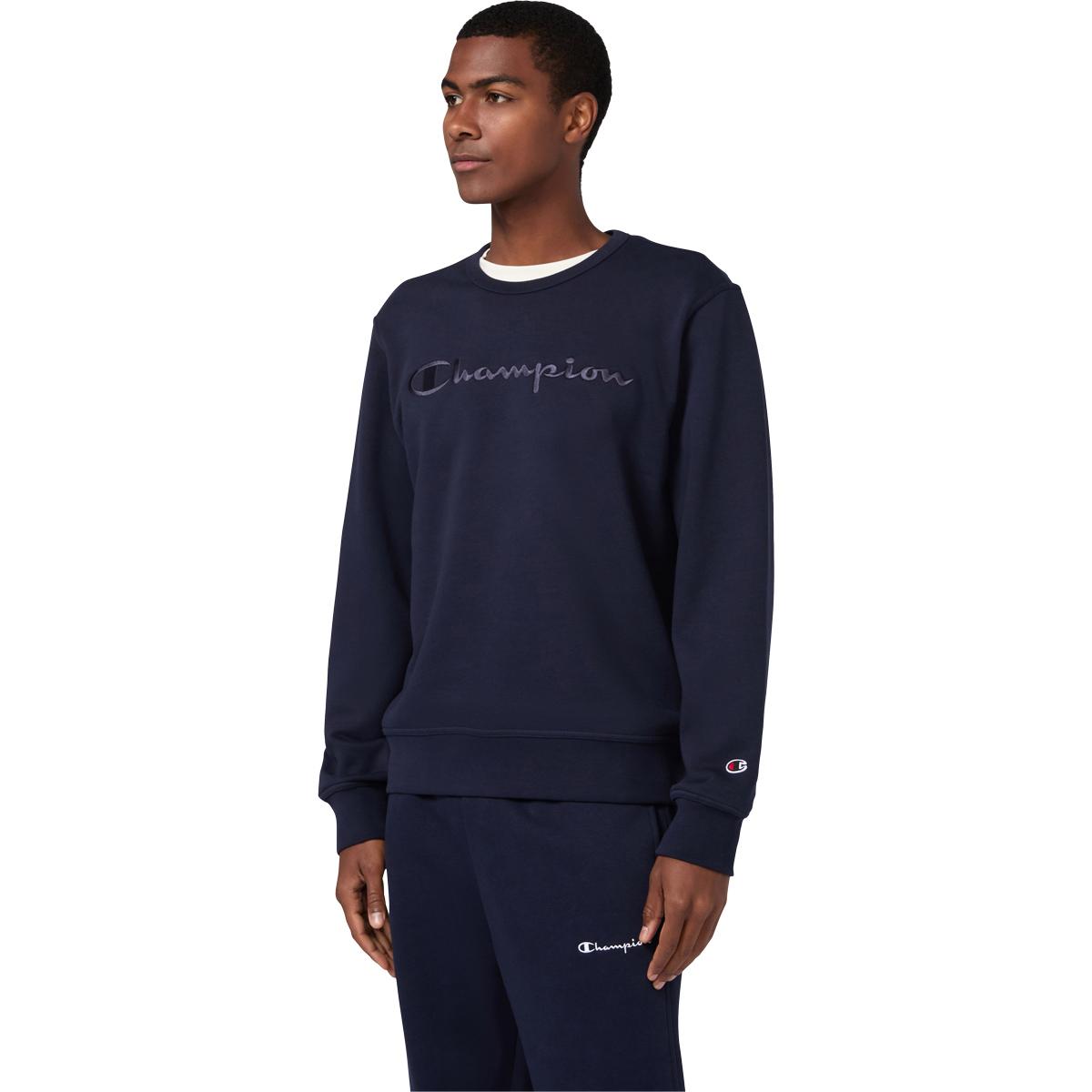 Champion Tonal Big Logo Sweatshirt Herre Navy