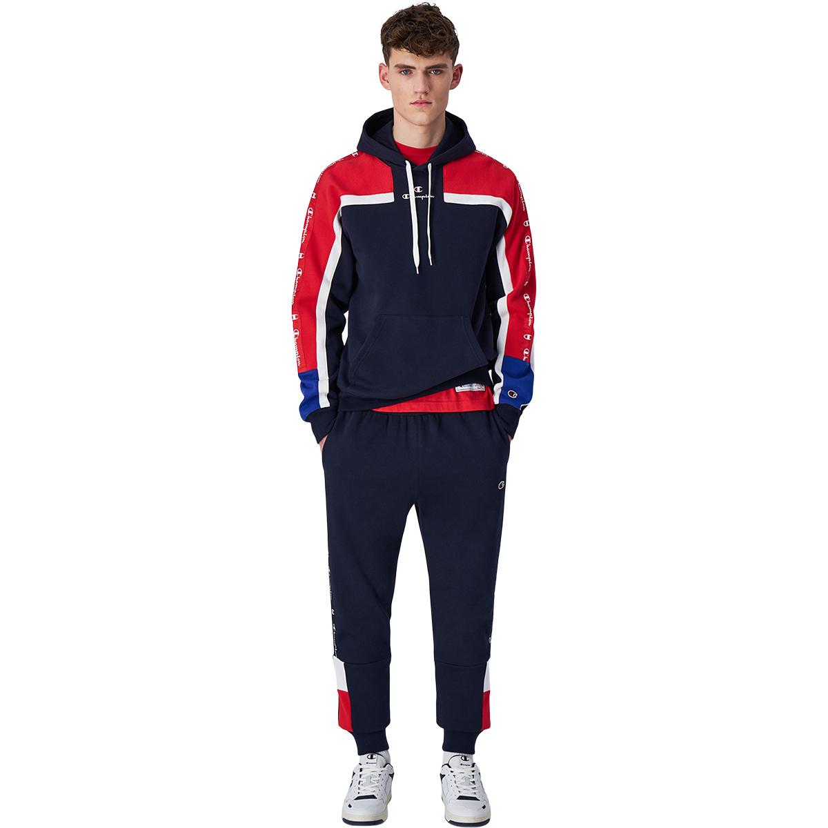 Champion Hooded Colorblock Hettegenser Herre Sky Captain