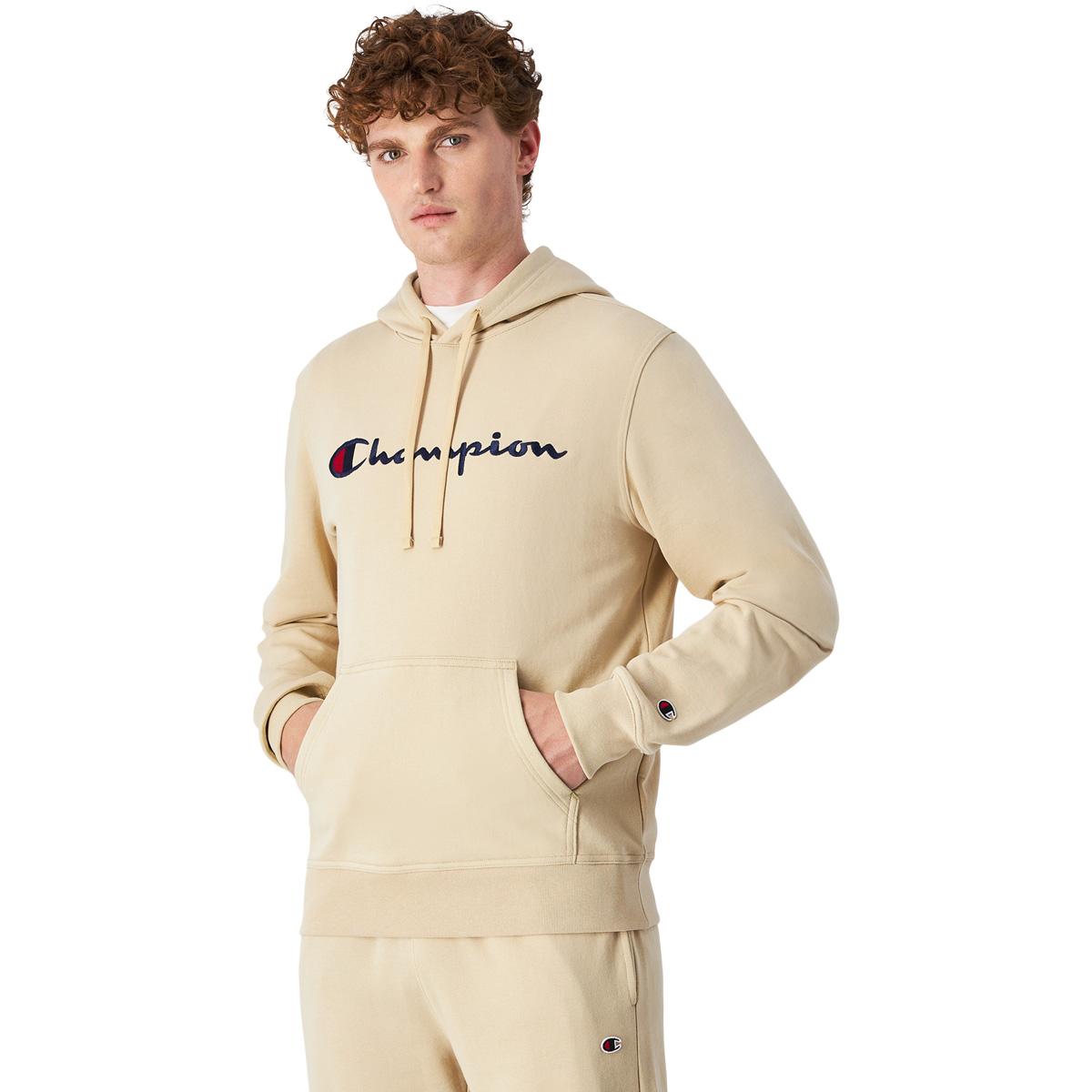 Champion Script Logo Hettegenser Herre WESTERN KHAKI