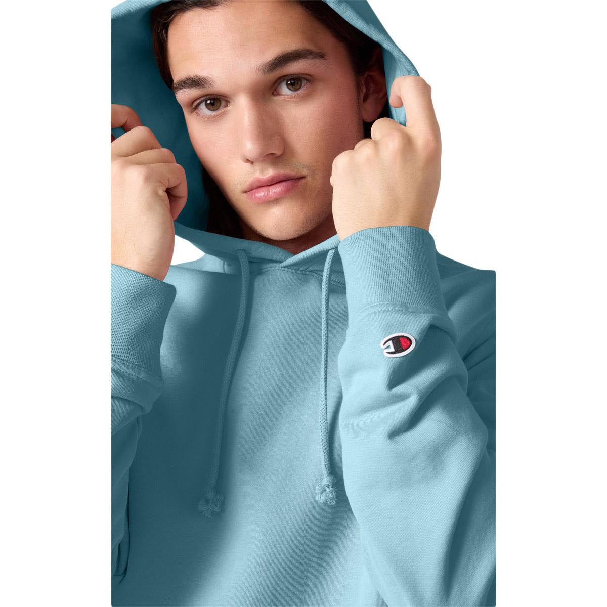 Champion Tonal Logo Hettegenser Herre Light Blue