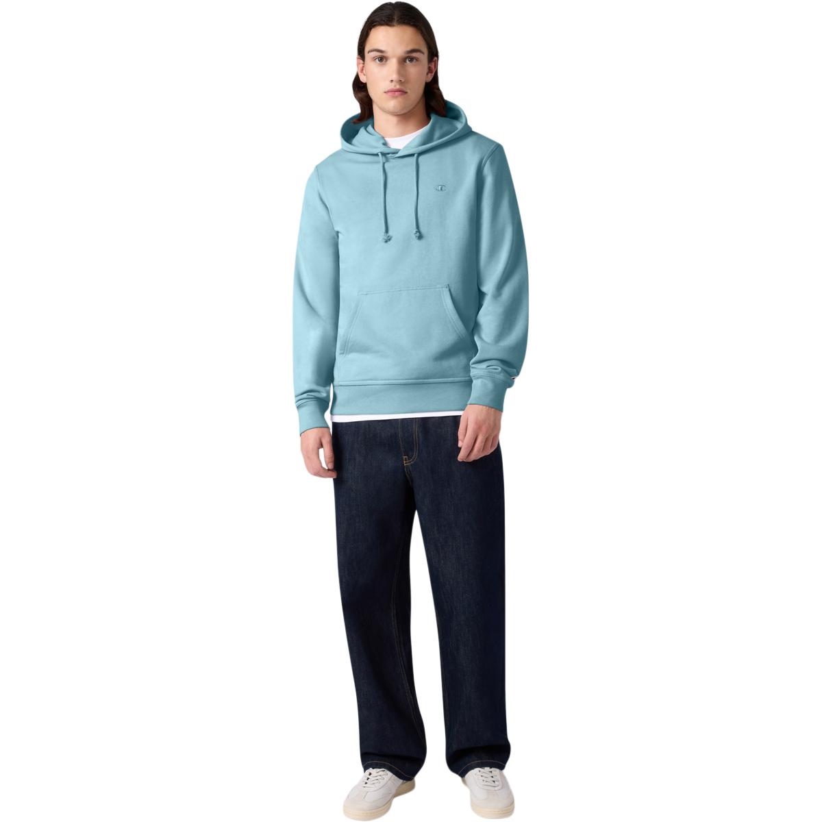 Champion Tonal Logo Hettegenser Herre Light Blue