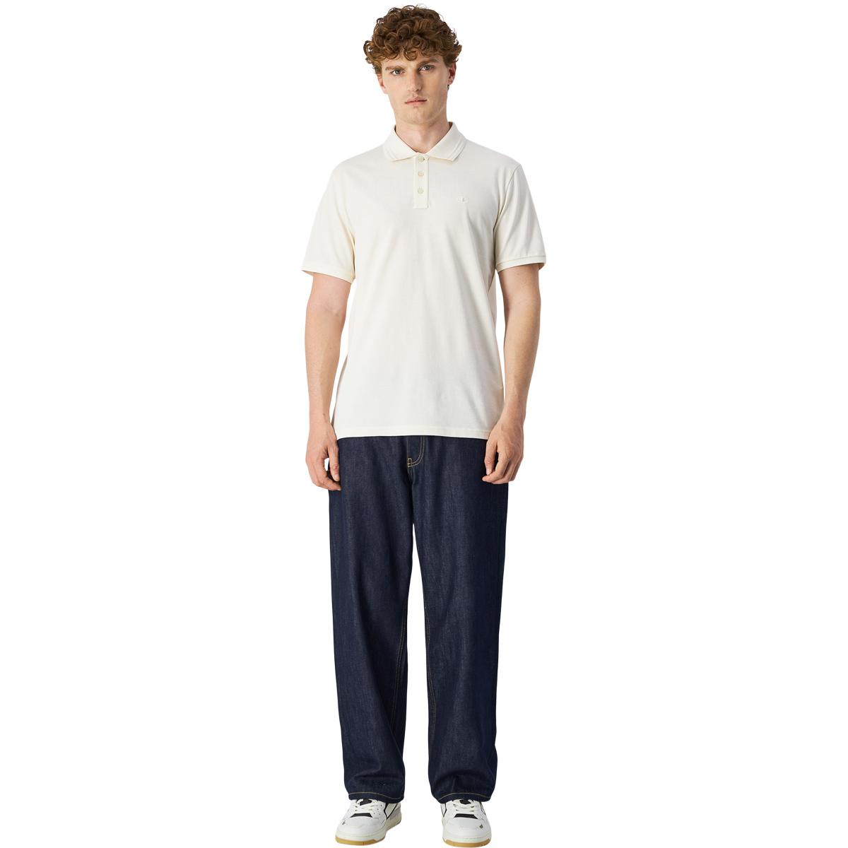 Champion Tonal Logo Polo T-skjorte Herre NATURAL NT