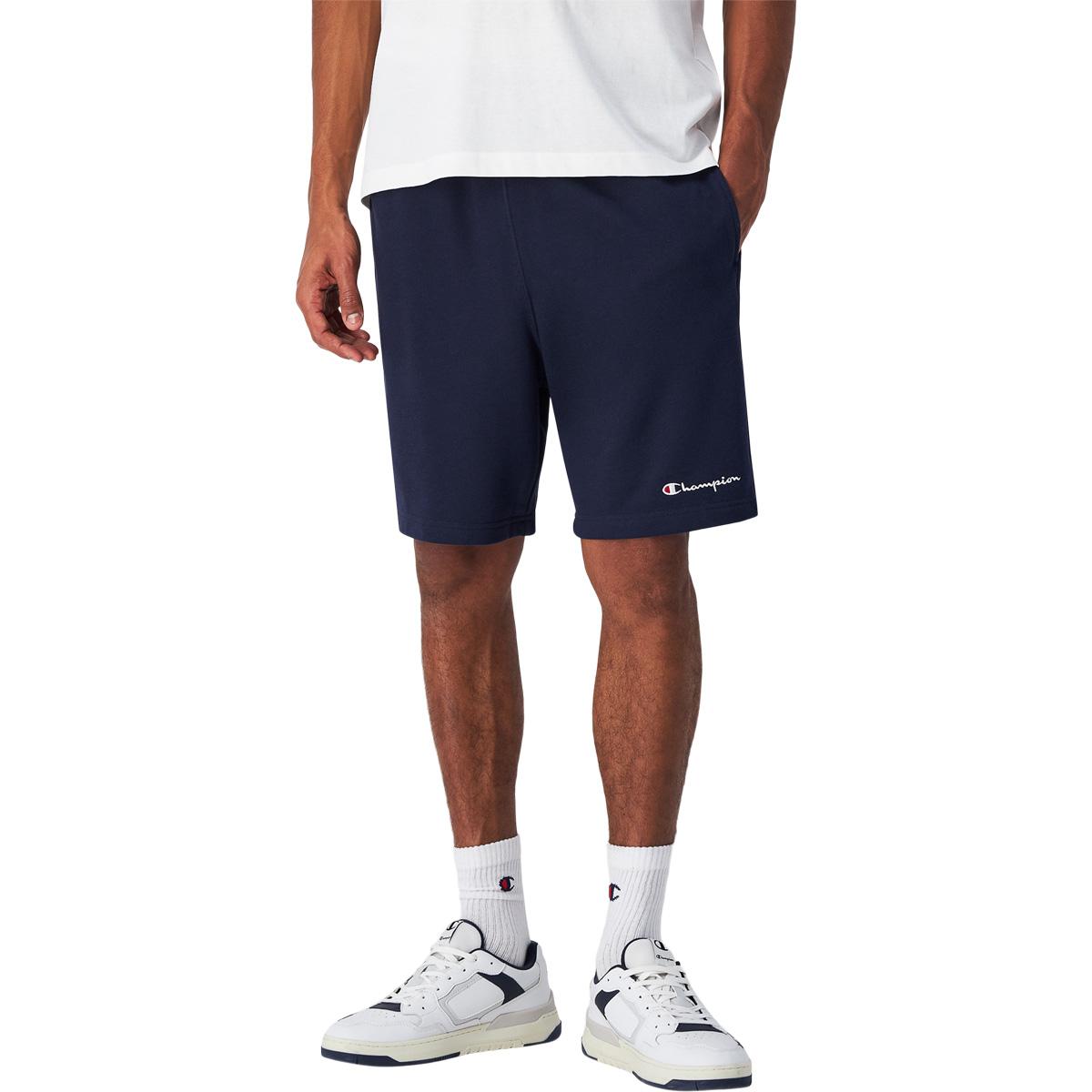 Champion Small Red Script Bermuda Sweatshorts Herre Sky Captain