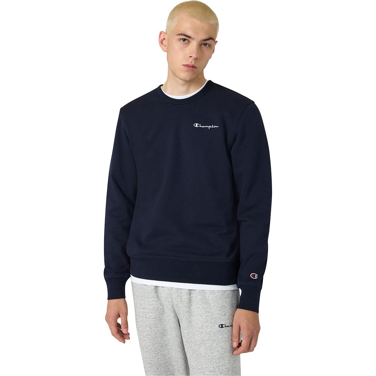 Champion Embroidered Logo Icons Sweatshirt Herre Navy