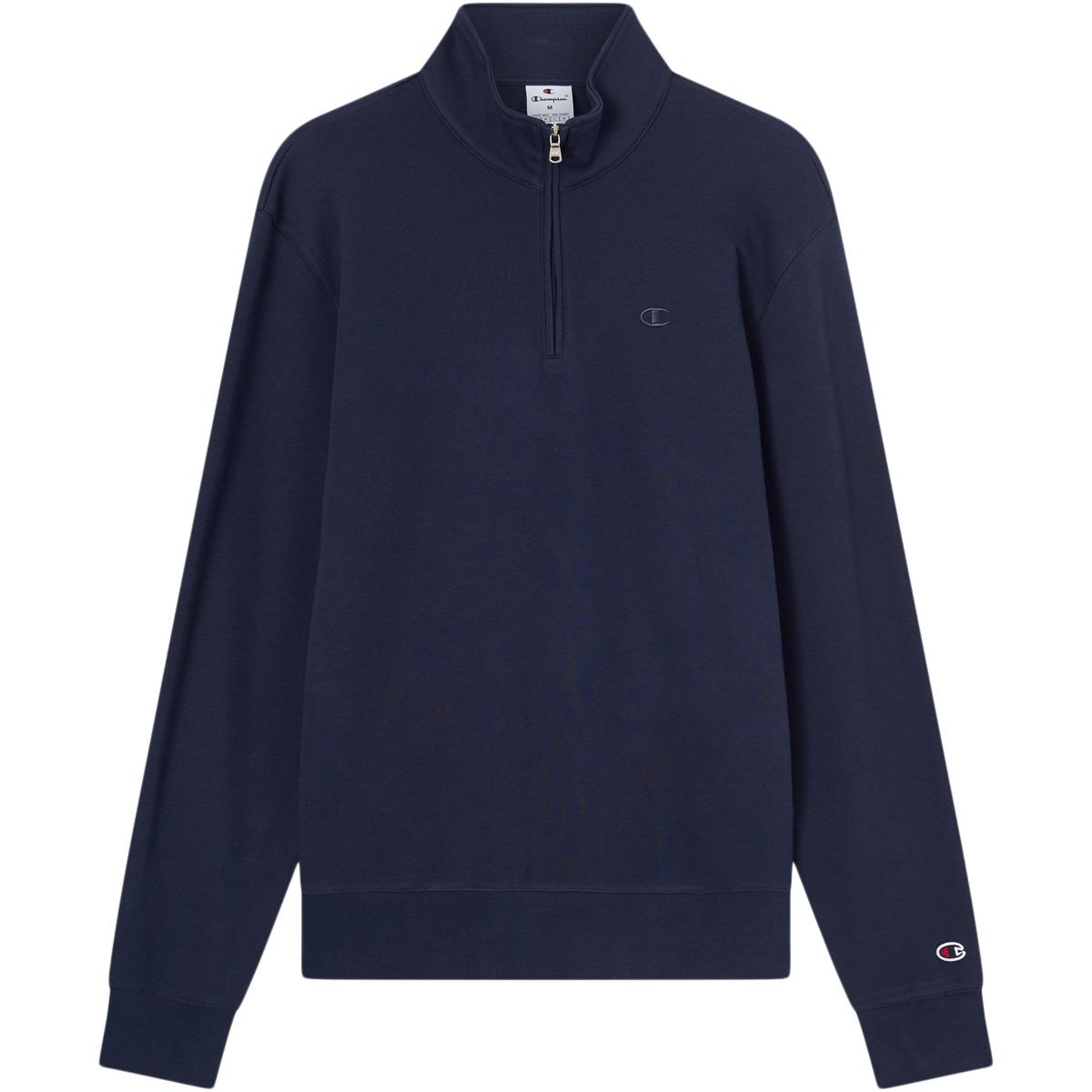 Champion Icons Tonal Half Zip Sweatshirt Herre Navy