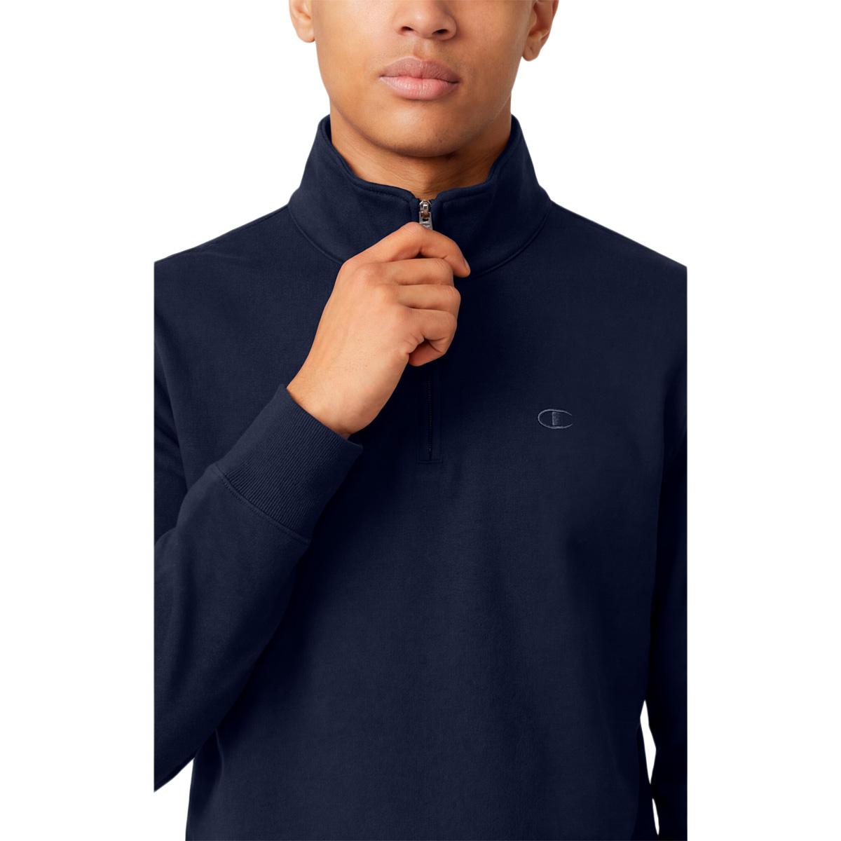 Champion Icons Tonal Half Zip Sweatshirt Herre Navy