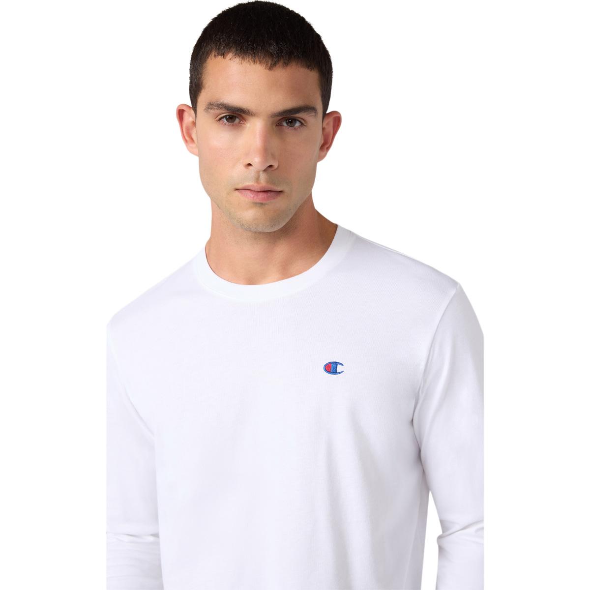 Champion Crewneck Langærmet T-shirt Herre White