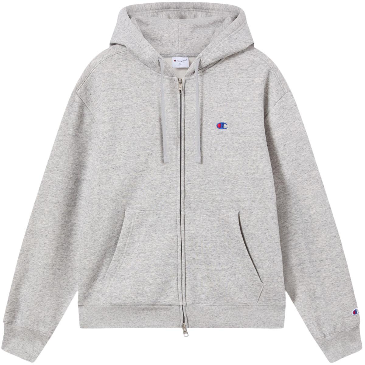Champion Hooded Full Zip Hettegenser Grey