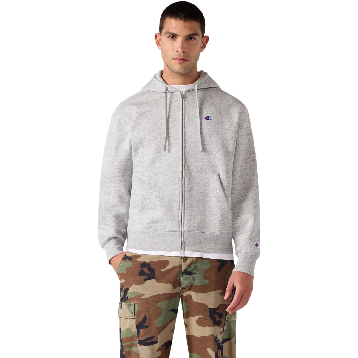 Champion Hooded Full Zip Hettegenser Grey