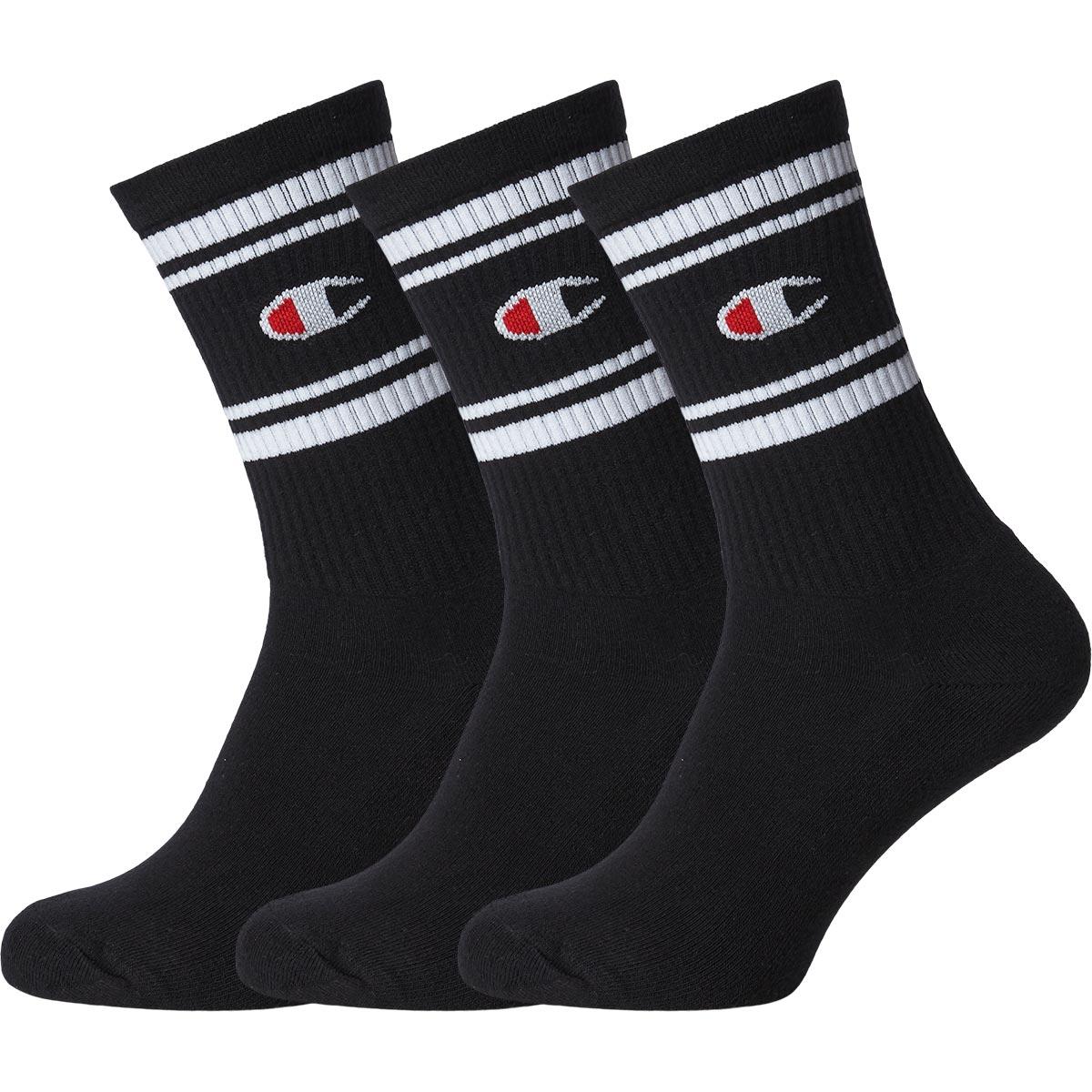 Champion Crew 3-Pack Strømper Black Beauty