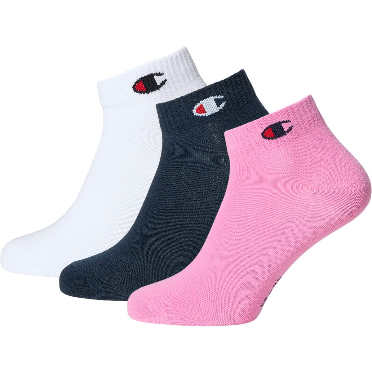 Champion 3-Pack Ankelstrømper Fuchsia Pink