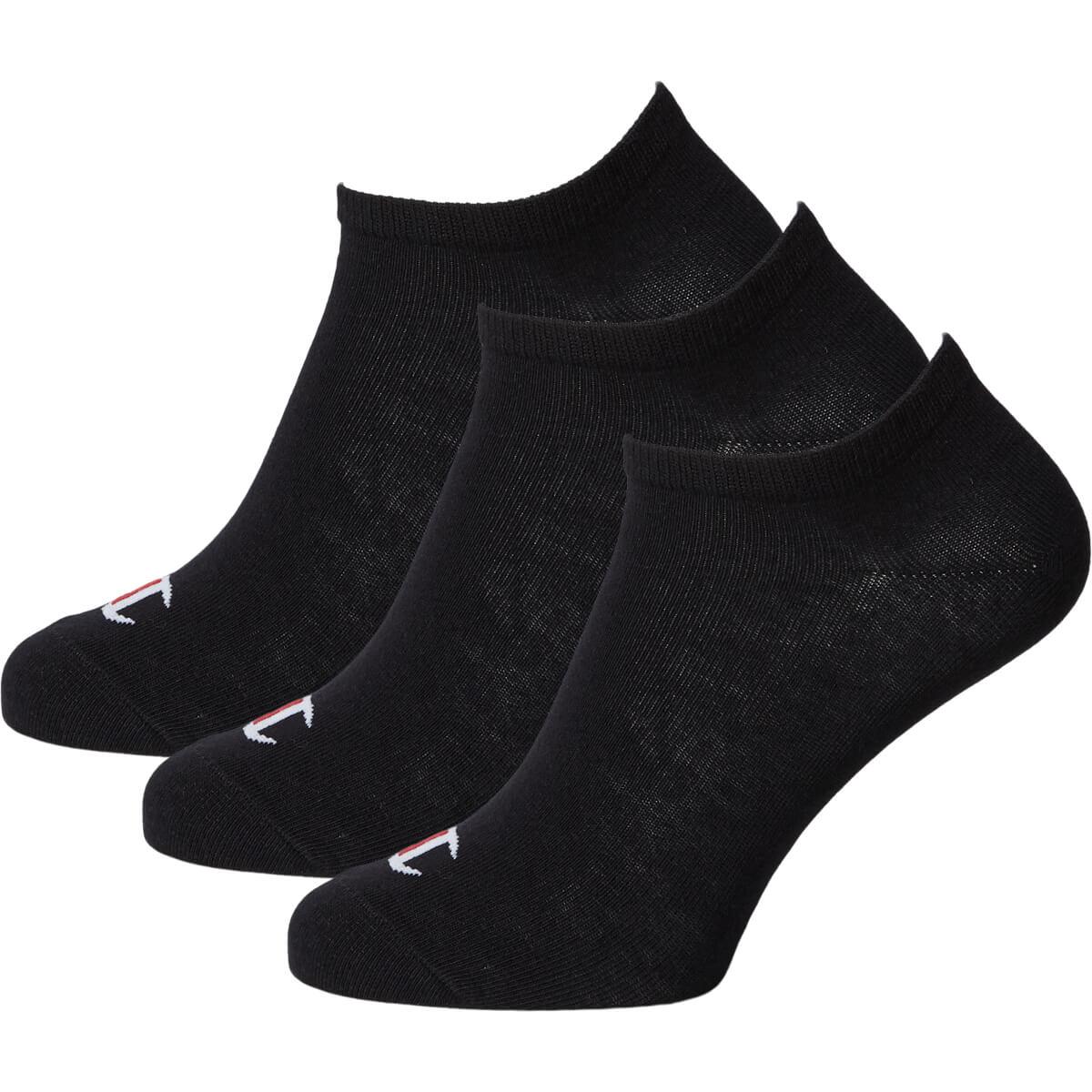 Champion 3-Pack Sneaker Footies Black Beauty