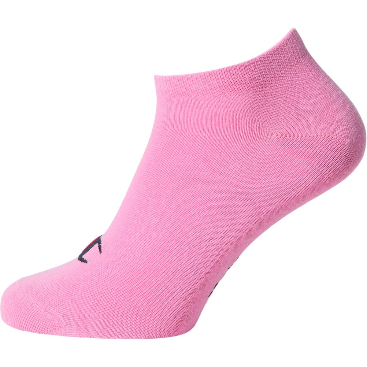 Champion 3-Pack Sneaker Footies Fuchsia Pink