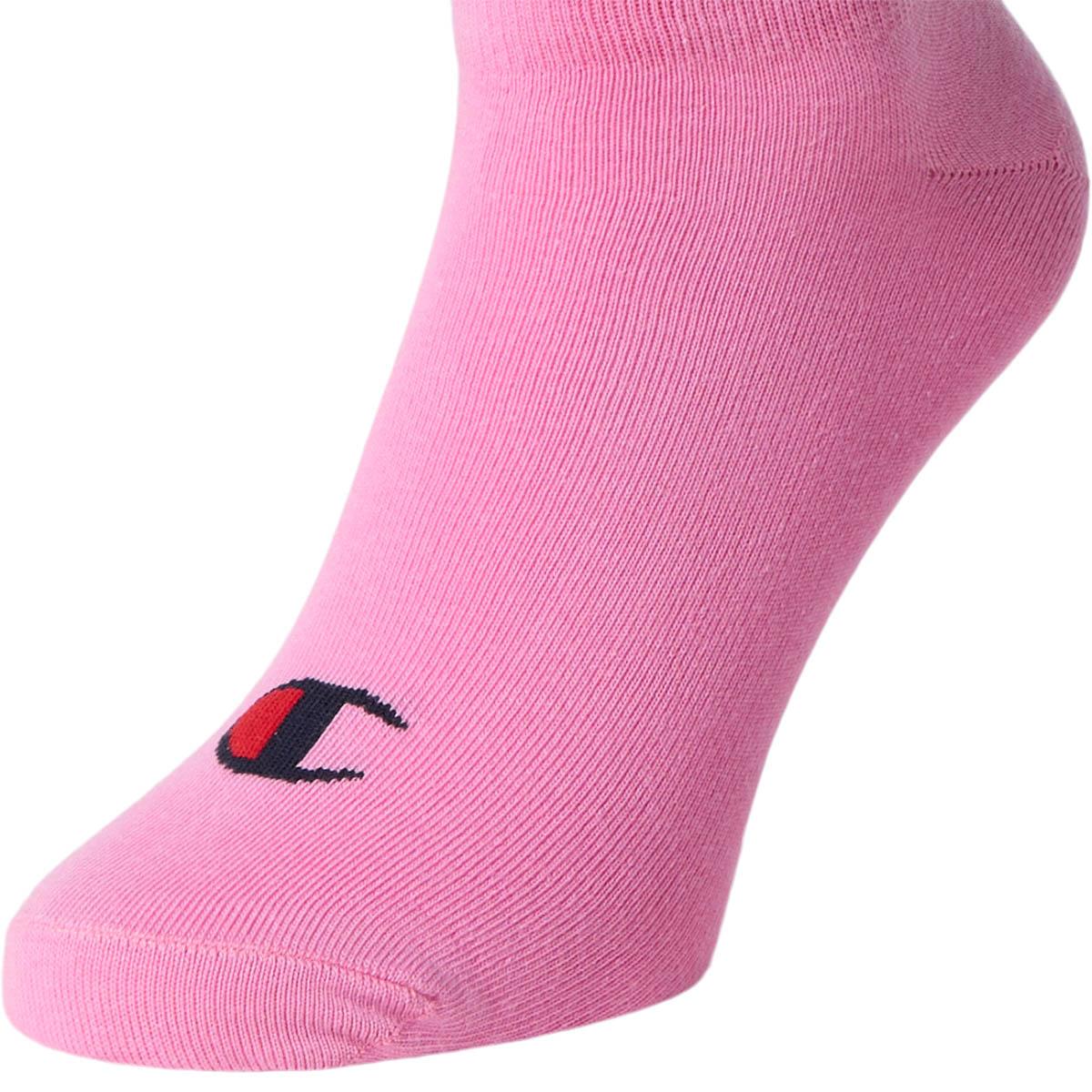 Champion 3-Pack Sneaker Footies Fuchsia Pink