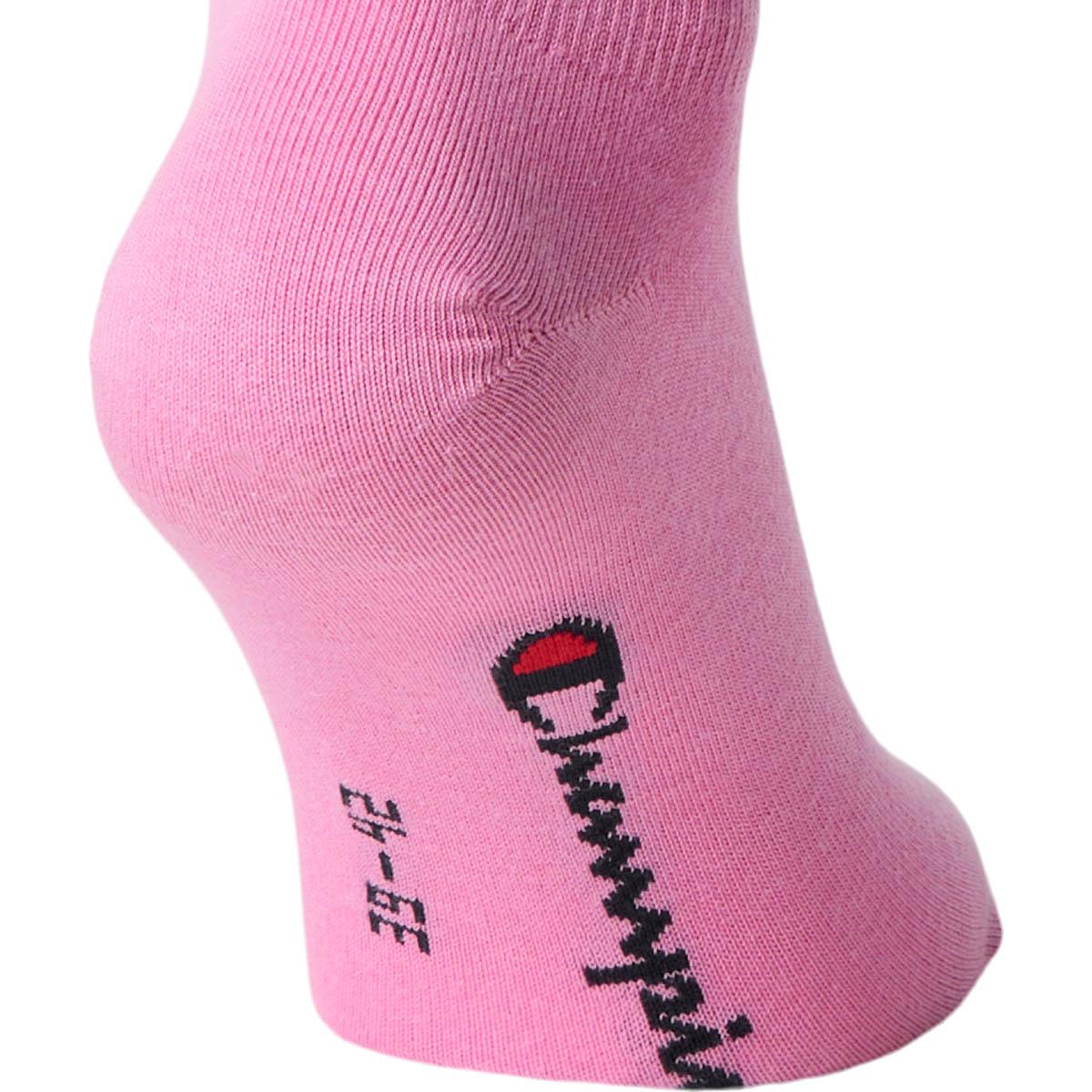 Champion 3-Pack Sneaker Footies Fuchsia Pink